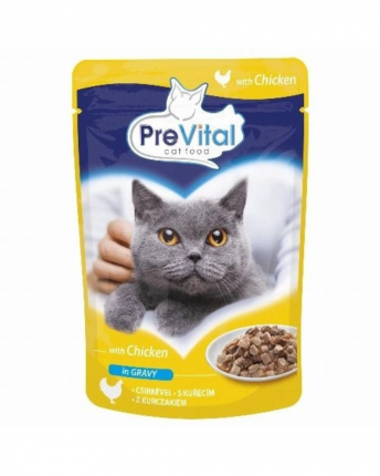 PREVITAL POUCH CAT - ΥΓΡΗ ΤΡΟΦΗ ΓΑΤΑΣ ΚΟΤΟΠΟΥΛΟ ΜΕ ΣΑΛΤΣΑ 24x100GR