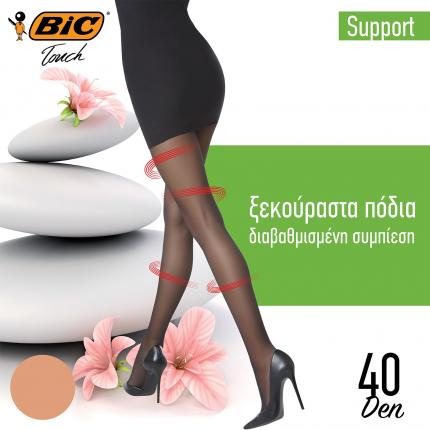 BIC ΚΑΛΣΟΝ SUPPORT 40DEN ΜΑΥΡΟ MEDIUM