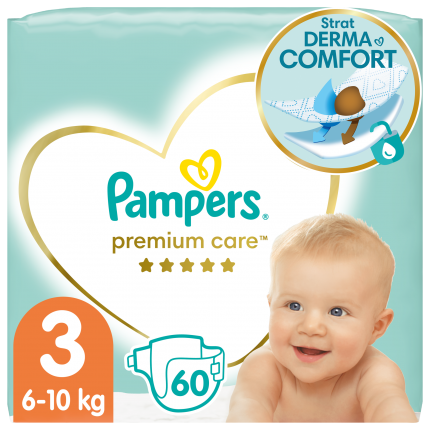 Pampers Πάνες Premium Care Μεγ. 3 (5kg-9kg) 60 Πάνες