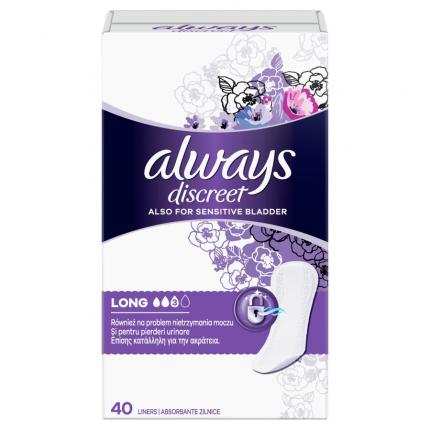 ALWAYS DISCREET LINERS LONG 4X40