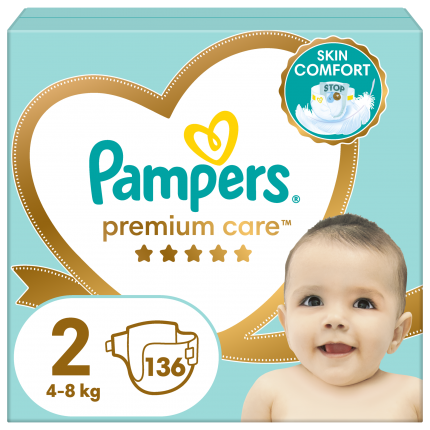 Pampers Premium Care Πάνα Μέγεθος 2 (4kg - 8kg), 136 Πάνες
