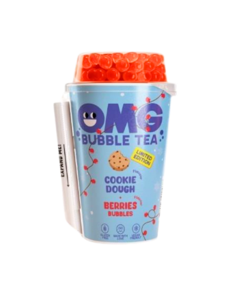 OMG BUBBLE TEA COOKIE DOUGH WITH RED BERRIES  FLAVOUR POPPING BUBBLES 10x265 ML