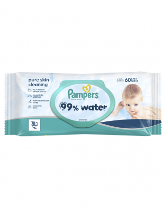 PAMPERS WIPES AQUA 99% WATER 12X60
