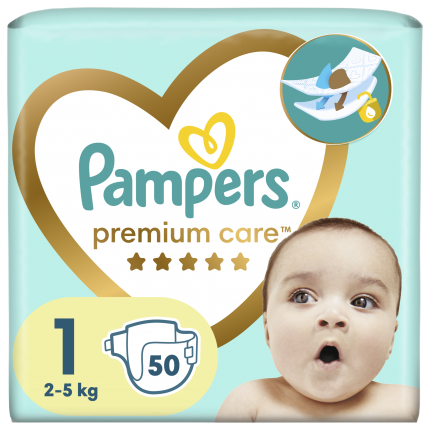Pampers Πάνες Premium Care Newborn (2kg-5kg) 2x50 Πάνες