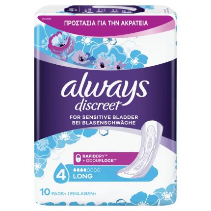 ALWAYS DISCREET PADS LONG 5X10