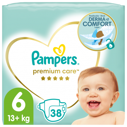 Pampers Πάνες Premium Care Μεγ. 6 (13kg+) 38 Πάνες