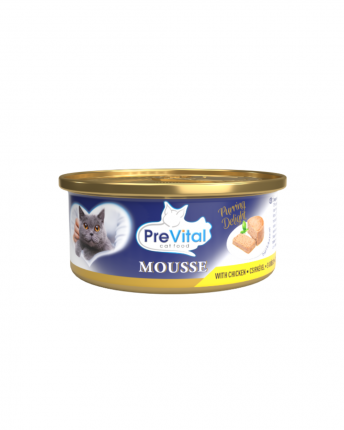 PREVITAL85 CAN CAT - ΥΓΡΗ ΤΡΟΦΗ ΓΑΤΑΣ ΜΟΥΣ ΚΟΤΟΠΟΥΛΟ 24x85GR