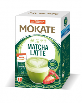 MOKATE LATTE MATCHA STRAWBERRY (14GX6)X5