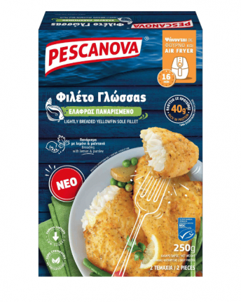 PESCANOVA ΦΙΛΕΤΟ ΓΛΩΣΣΑΣ ΠΑΝΕ ΚΤΨ MSC 12x250g (ΚΤΨ)